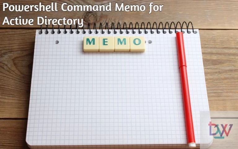 Read more about the article Powershell Command Memo for Active Directory